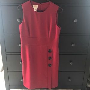 Talbots red shift dress